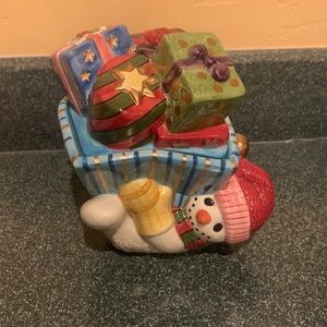 Flitz Floyd classic snowman with Christmas presents box